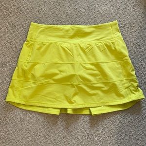 lululemon pace rival mid-rise skirt *long- yellow